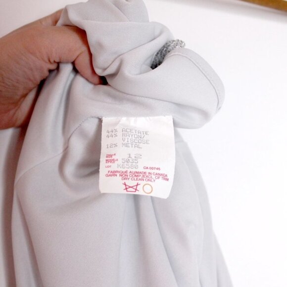 Vintage Y2K Silver Knit Camisole by  JS Collections Size 12 - Picture 7 of 10